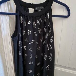 INC International Concepts Black Top with Studded Accents
